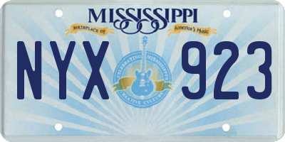 MS license plate NYX923