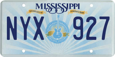MS license plate NYX927