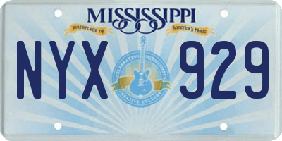 MS license plate NYX929