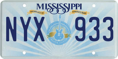 MS license plate NYX933