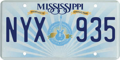 MS license plate NYX935