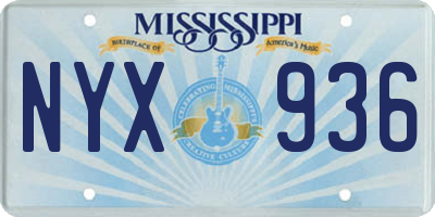 MS license plate NYX936