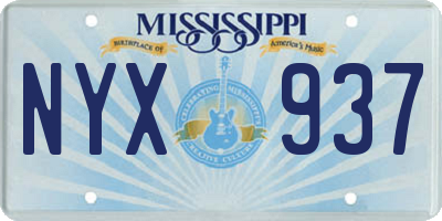 MS license plate NYX937