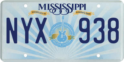 MS license plate NYX938