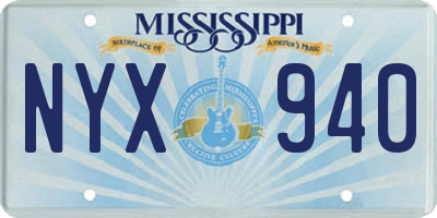 MS license plate NYX940