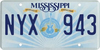 MS license plate NYX943