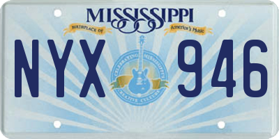 MS license plate NYX946