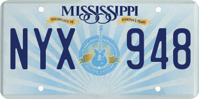 MS license plate NYX948