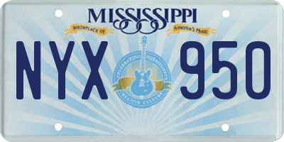 MS license plate NYX950