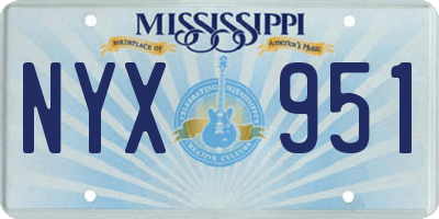 MS license plate NYX951