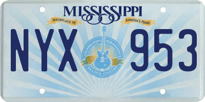MS license plate NYX953
