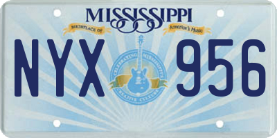 MS license plate NYX956