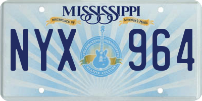 MS license plate NYX964