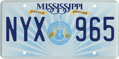 MS license plate NYX965