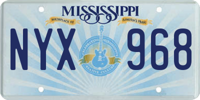 MS license plate NYX968