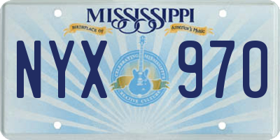MS license plate NYX970