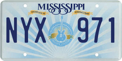 MS license plate NYX971