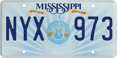 MS license plate NYX973