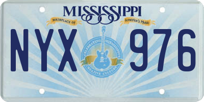 MS license plate NYX976