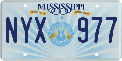 MS license plate NYX977