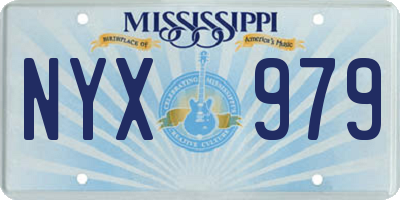 MS license plate NYX979
