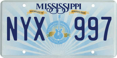 MS license plate NYX997