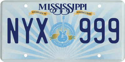 MS license plate NYX999