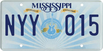 MS license plate NYY015