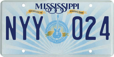 MS license plate NYY024