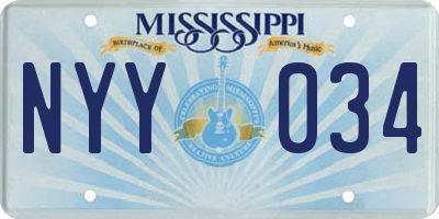 MS license plate NYY034
