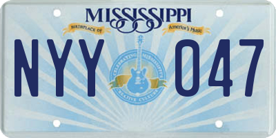 MS license plate NYY047