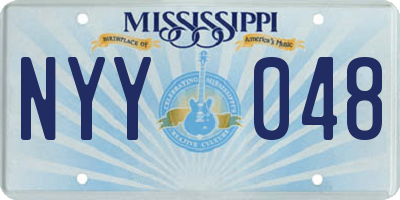 MS license plate NYY048