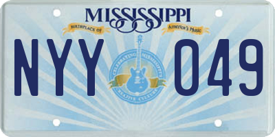 MS license plate NYY049
