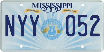 MS license plate NYY052