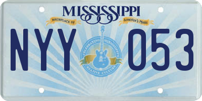 MS license plate NYY053