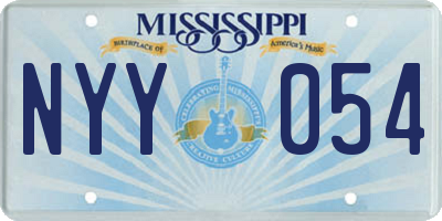 MS license plate NYY054