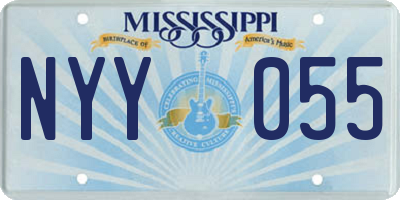 MS license plate NYY055