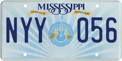 MS license plate NYY056