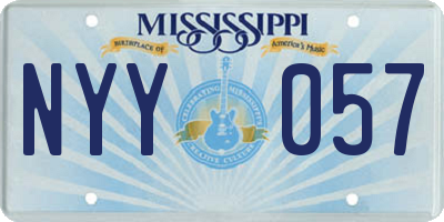 MS license plate NYY057
