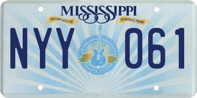 MS license plate NYY061