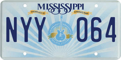MS license plate NYY064