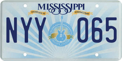 MS license plate NYY065