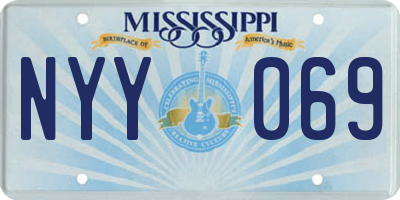 MS license plate NYY069