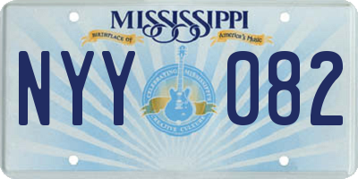 MS license plate NYY082
