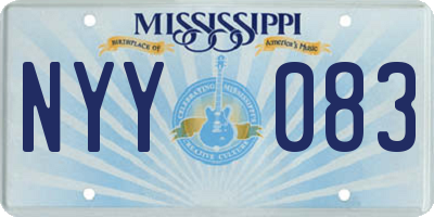 MS license plate NYY083