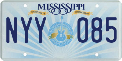 MS license plate NYY085