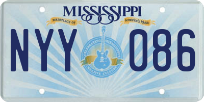 MS license plate NYY086