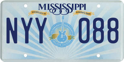 MS license plate NYY088