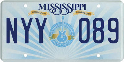 MS license plate NYY089