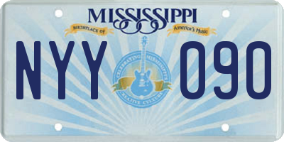 MS license plate NYY090
